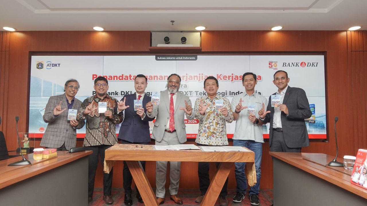 Bank DKI Jalin Kerja Sama dengan PT ATDXT Teknologi Indonesia,  Untuk Penjualan Kartu Elektronik JakCard